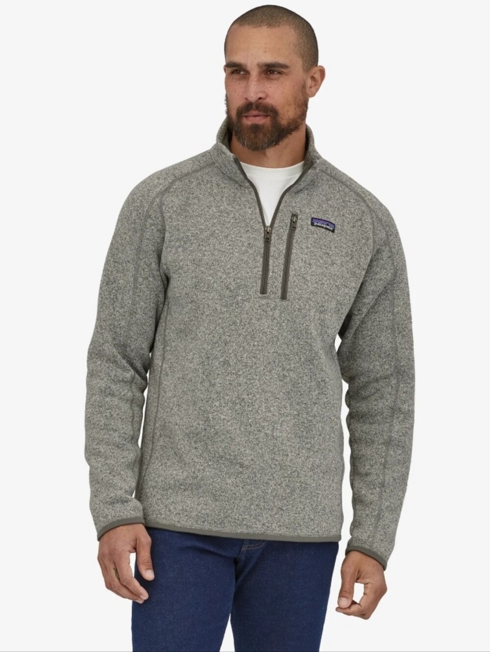 Patagonia Men's  Better Sweater Heather Gray Quarter-Zip Fleece Pullover Size M